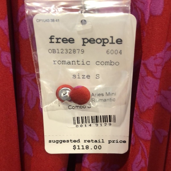 Free People red long sleeve dress - Picture 5 of 5